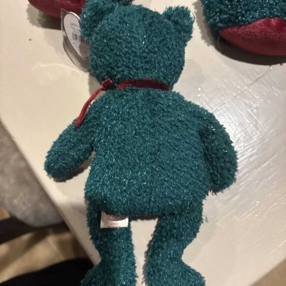 TY Beanie Baby Holiday Teddy 2001 – Large & Medium – Mint w/ Tags